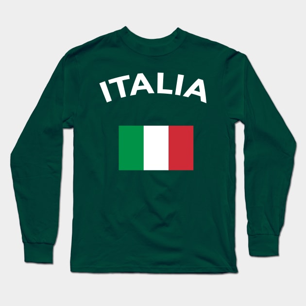 Italia Italy Flag Long Sleeve T-Shirt by vladocar